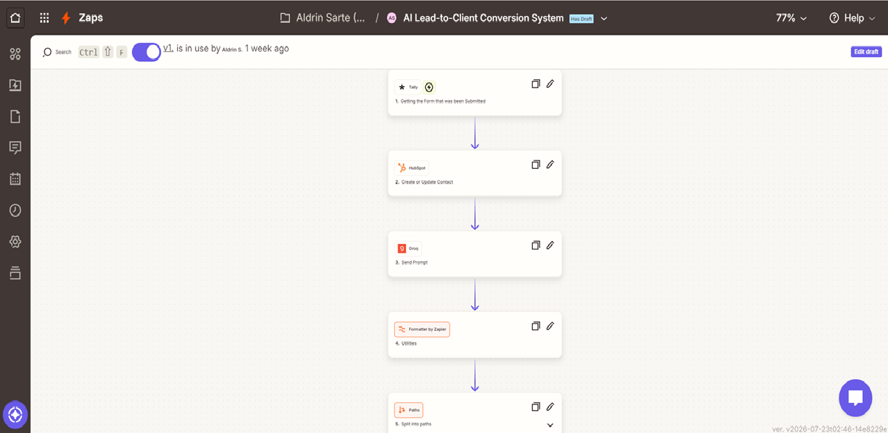 AI Lead to Client Conversion System